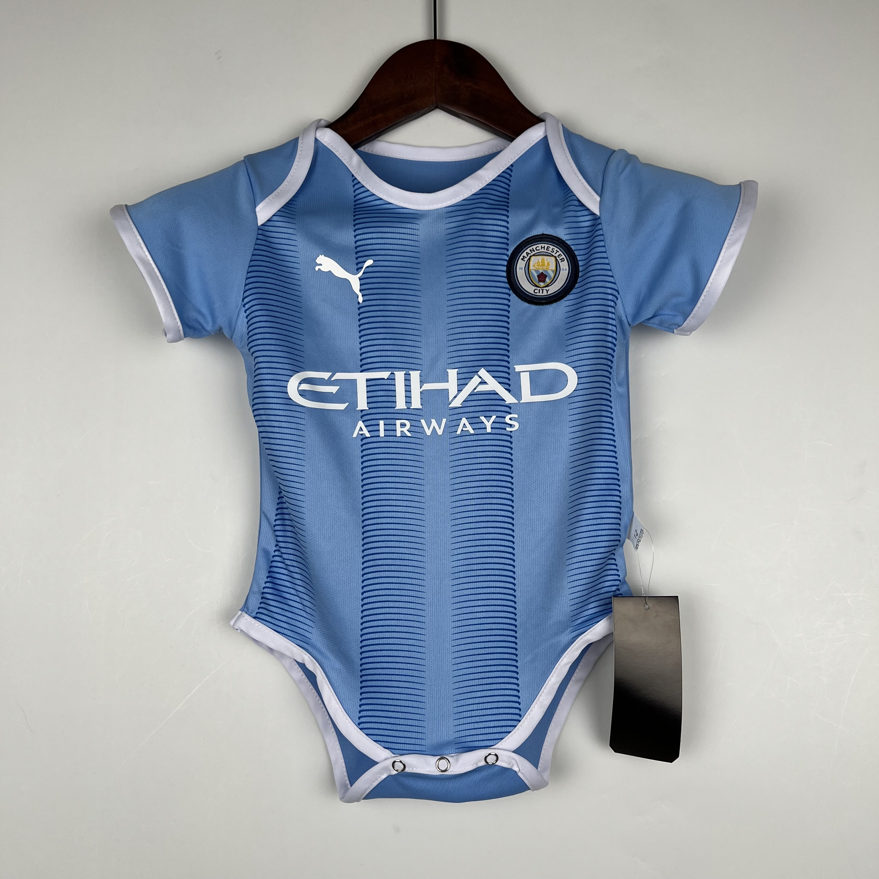 Manchester City 23-24 Home Stadium Baby Crawling Suit